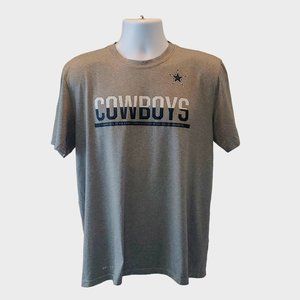 NFL Dallas Cowboys Dri-Fit Tee, Gray, Size Large